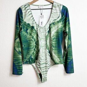MAKING THE CUT SIZELARGE GREEN WOMEN BODYSUIT BRAND NEW NO TAGS